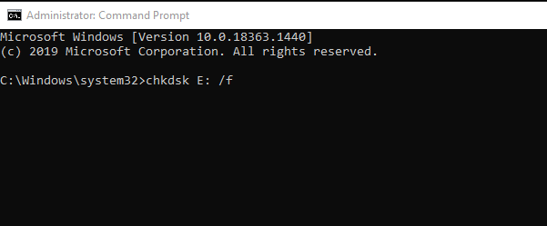 Try chkdsk command to check for memory card errors