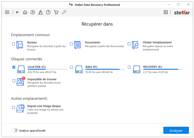 Stellar Data Recovery Professional