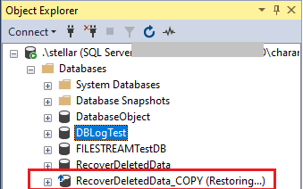 Database In Restoring Mode