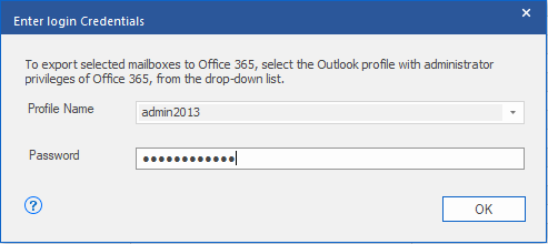 Enter Credentials Office365