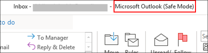 Outlook Safe Mode