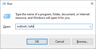 Run Outlook in safe mode