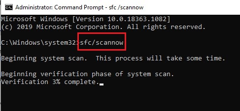 sfc/scannow