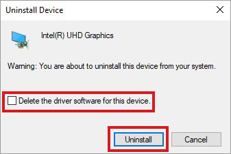 Delete the Driver Software for this Device 