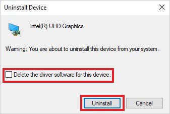 Delete the Driver Software