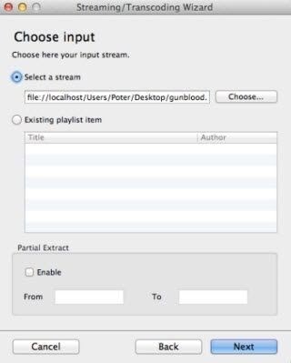 Search for the file to convert by using the 'choose' option