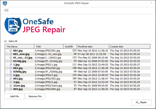 OneSafe JPEG Reparatur
