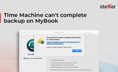 Time Machine can not complete backup on MyBook