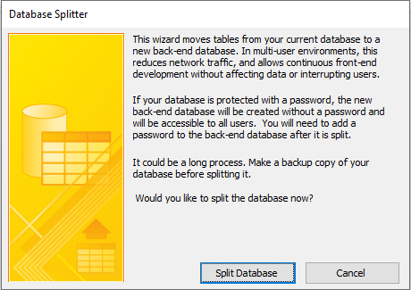 database splitter