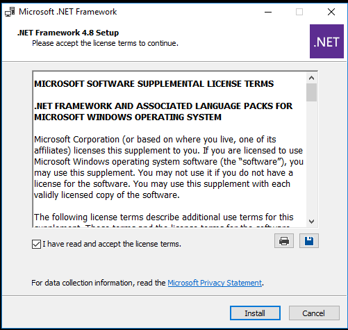 install net framwork 4.7.2