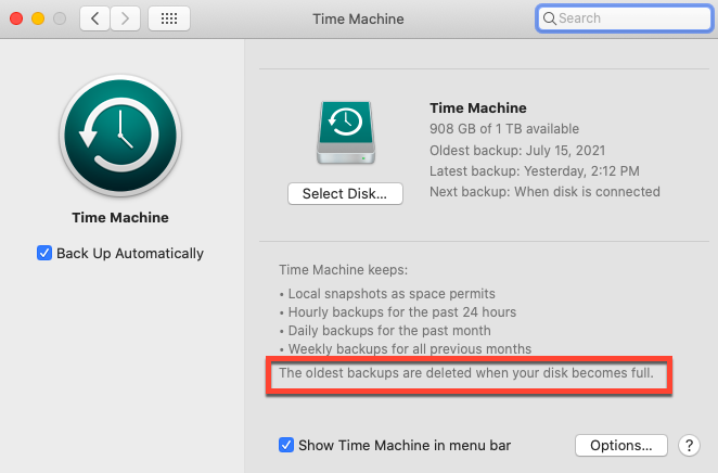 using time machine to backup outlook 2016 on mac