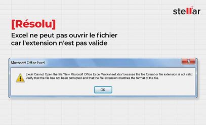 [Résolu] Excel ne peut pas ouvrir le fichier car l’extension n’est pas valide