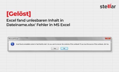 Wie behebt man den Fehler ‘Excel found unreadable content in filename.xlsx’ in MS Excel?