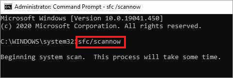 sfc /scannow