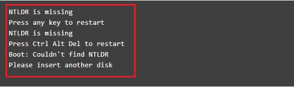 How To Recover From Ntldr Missing