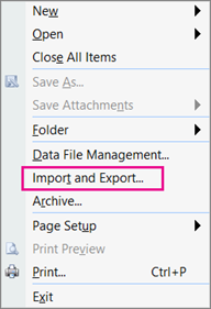 Outlook 2007 export pst
