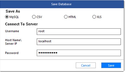 Saving process completed