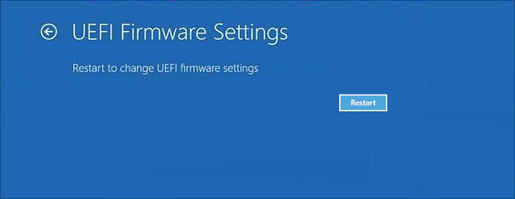 UEFI Firmware Settings 
