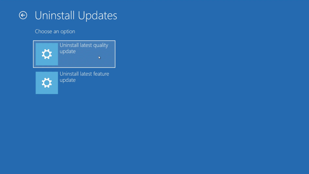 most recent Windows updates