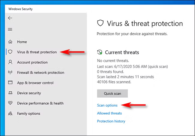 Virus & threat protection