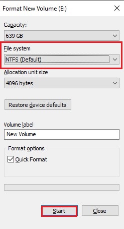 File System Format 