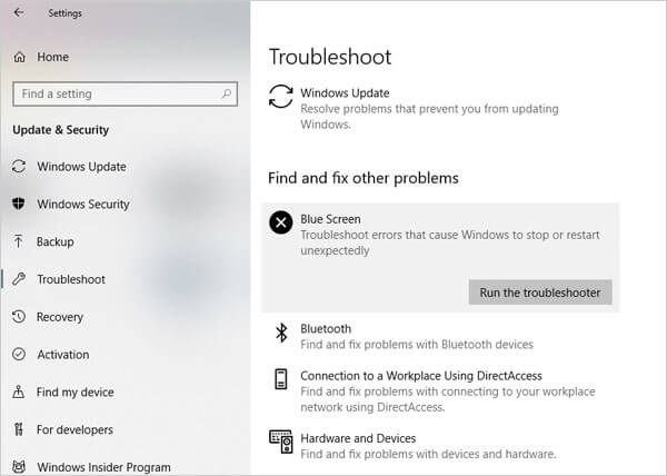 Run Troubleshoot Error