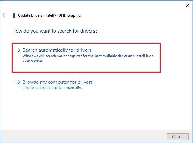 Search Automatically for Drivers