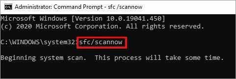 Run sfc /scannow