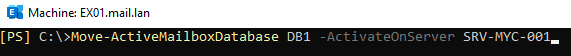 Move-ActiveMailboxDatabase