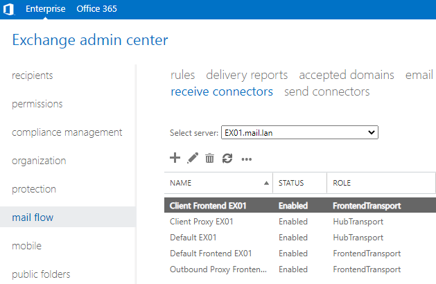 Exchange Admin Center