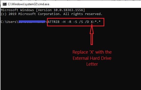 Type command on Command Prompt
