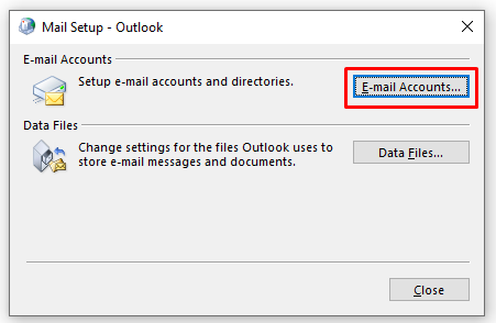 Mail setup outlook