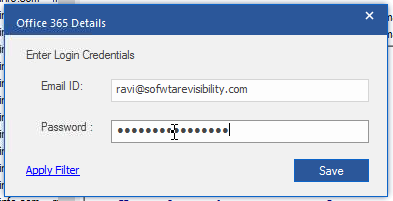 enter office 365 user credentials