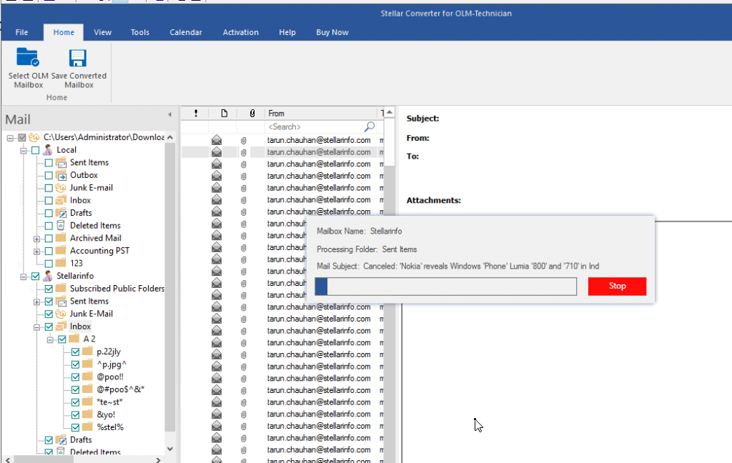 exporting outlook formac emails to office 365