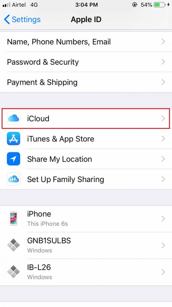 Backup your contacts to iCloud