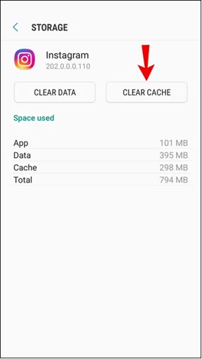 Access the app's Storage and use the Clear Cache button to clear the cache