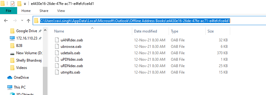 Outlook oab files