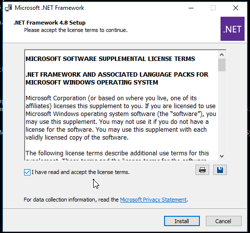 install net framework