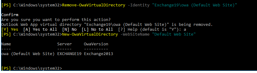 reset owa ecp virtual directories exchange