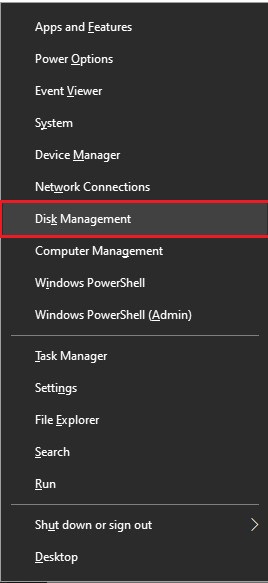 Select Disk Management