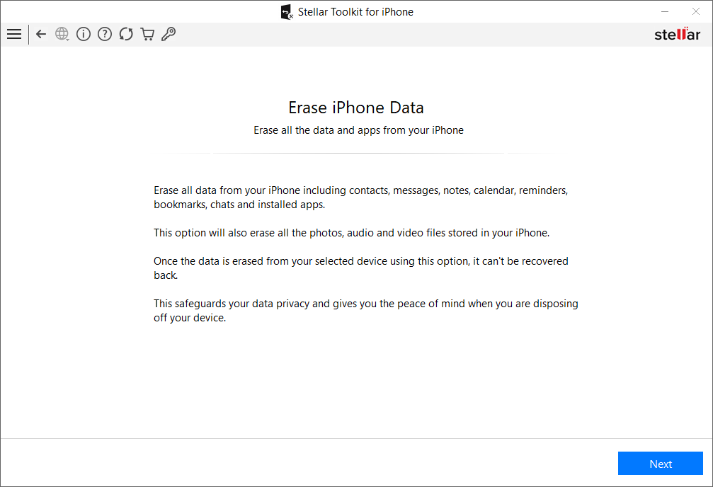 erase all data from iphone