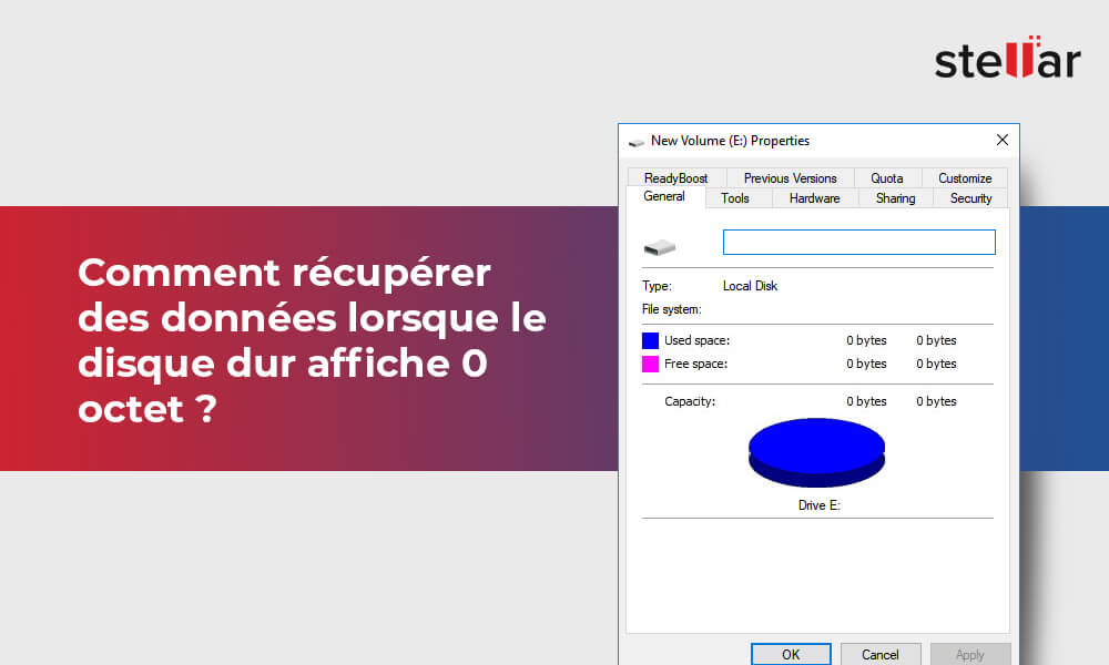 Comment récupérer des données lorsque le disque dur affiche 0 octet ?