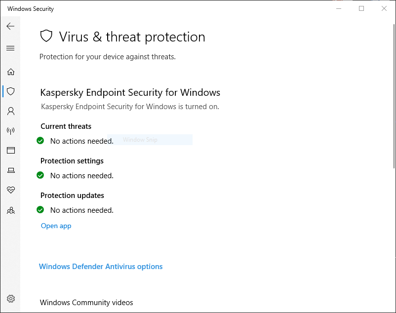 Virus & Threat Protection 