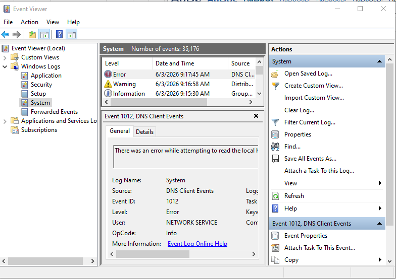Check and filter log files