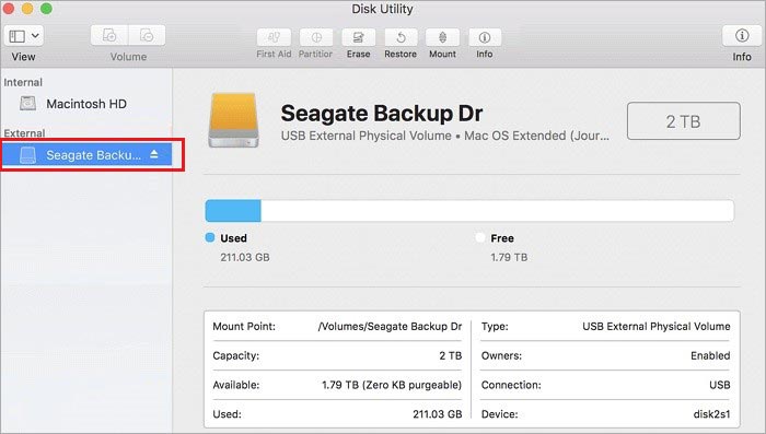 check-external-hard-drive-in-disk-utility