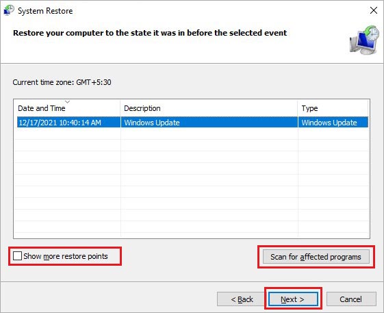 click-show-more-restore-points-select-one-restore-point-and-then-click-scan-for-affected-programs-and-click-next