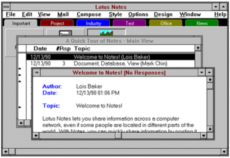 History of IBM Lotus Notes to HCL Notes