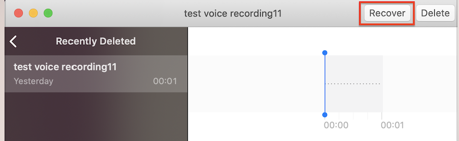 Recover a voice memo on Mac