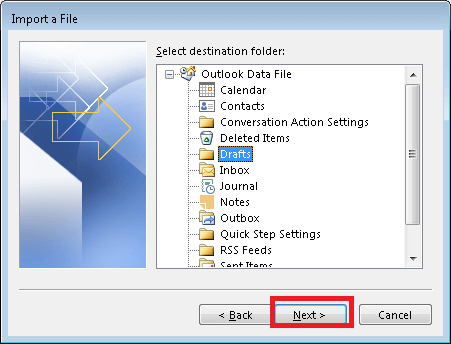 import a file option