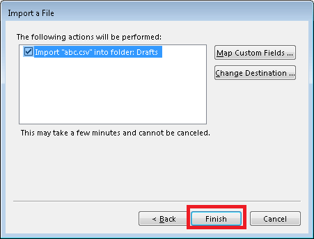 import file checkbox